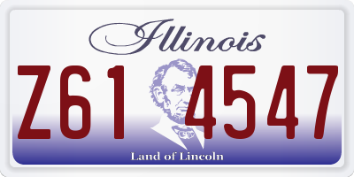 IL license plate Z614547