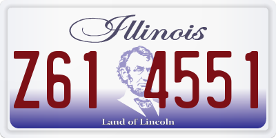 IL license plate Z614551