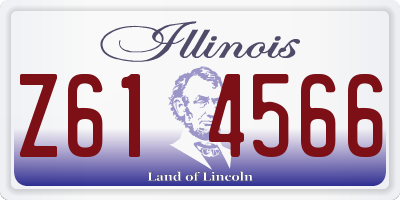 IL license plate Z614566