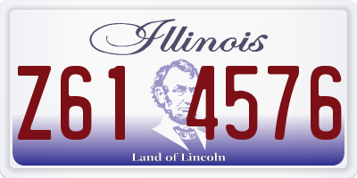 IL license plate Z614576