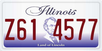 IL license plate Z614577