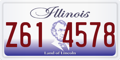 IL license plate Z614578