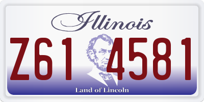 IL license plate Z614581