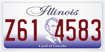 IL license plate Z614583