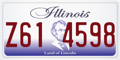 IL license plate Z614598
