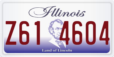 IL license plate Z614604