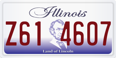 IL license plate Z614607