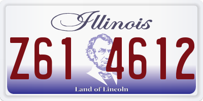 IL license plate Z614612
