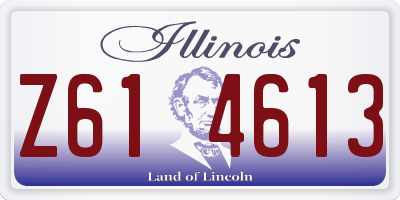 IL license plate Z614613