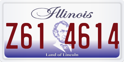 IL license plate Z614614