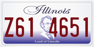 IL license plate Z614651