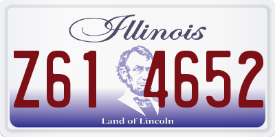 IL license plate Z614652
