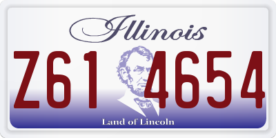 IL license plate Z614654