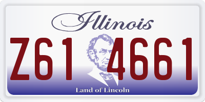 IL license plate Z614661