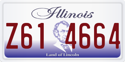 IL license plate Z614664
