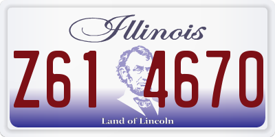 IL license plate Z614670