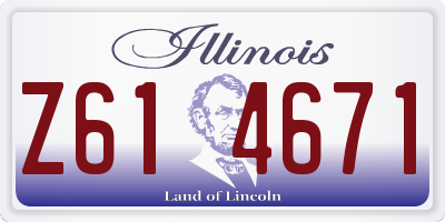 IL license plate Z614671