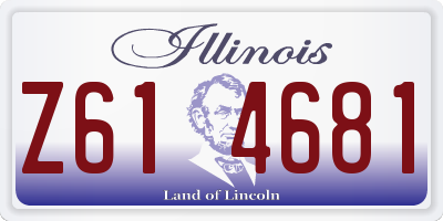 IL license plate Z614681
