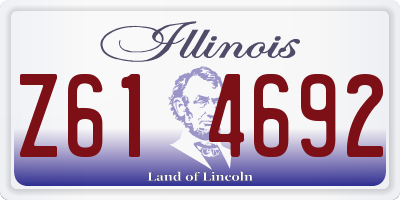 IL license plate Z614692