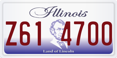 IL license plate Z614700