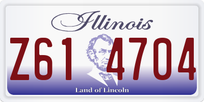 IL license plate Z614704