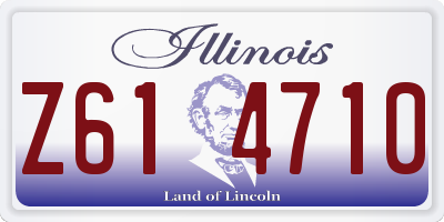 IL license plate Z614710