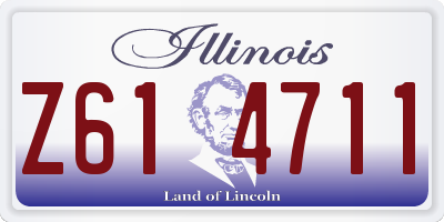 IL license plate Z614711
