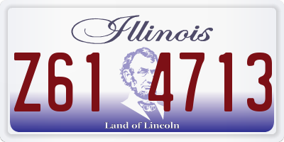 IL license plate Z614713