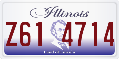 IL license plate Z614714