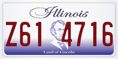 IL license plate Z614716