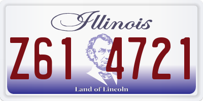 IL license plate Z614721