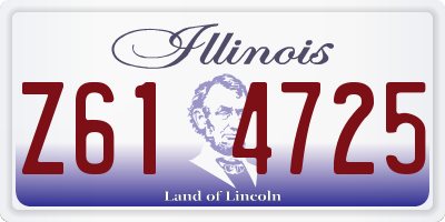 IL license plate Z614725