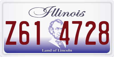 IL license plate Z614728
