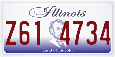 IL license plate Z614734