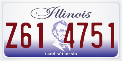 IL license plate Z614751