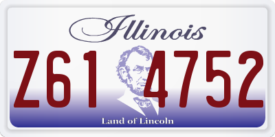 IL license plate Z614752