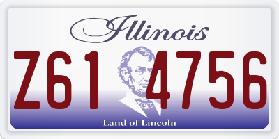 IL license plate Z614756