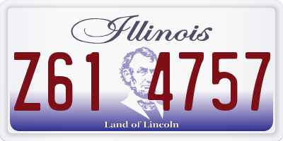 IL license plate Z614757