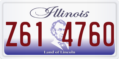 IL license plate Z614760
