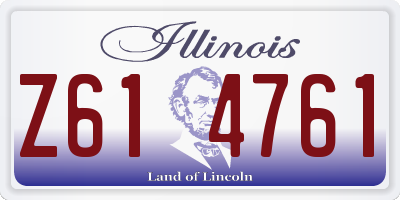 IL license plate Z614761