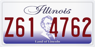 IL license plate Z614762