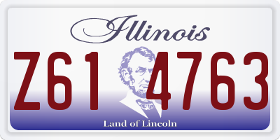 IL license plate Z614763