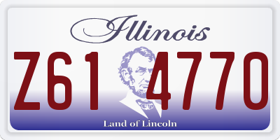 IL license plate Z614770