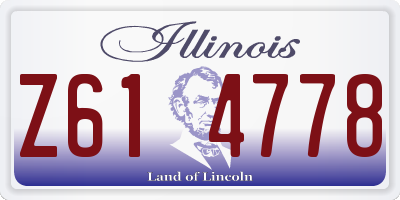 IL license plate Z614778