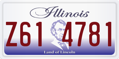 IL license plate Z614781