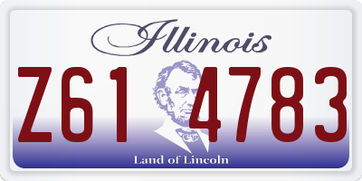 IL license plate Z614783