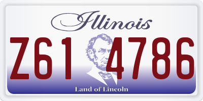 IL license plate Z614786