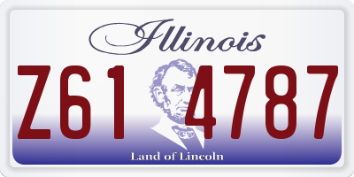 IL license plate Z614787