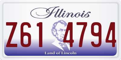 IL license plate Z614794