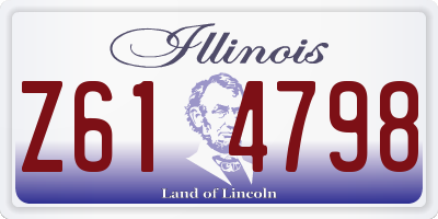 IL license plate Z614798